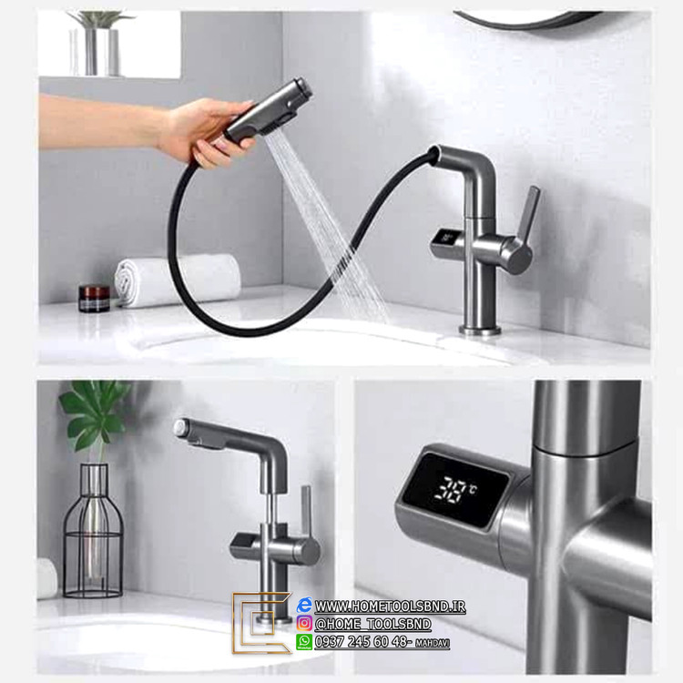 شیر روشویی هوشمند LuxRise 360 با طراحی مدرن