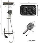 پنل پیانویی کنترل دما در دوش حمام هوشمند مدرن