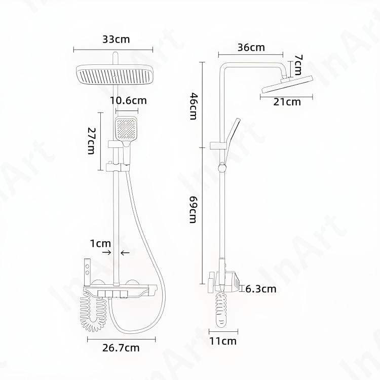نازلهای کناری قابل تنظیم برای ماساژ