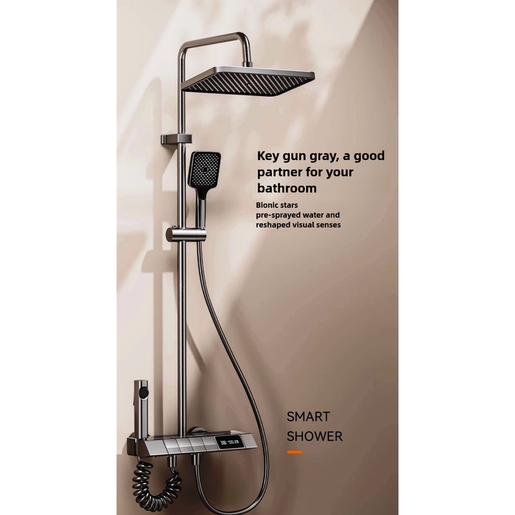 دوش دستی متحرک با شلنگ منعطف کرومی