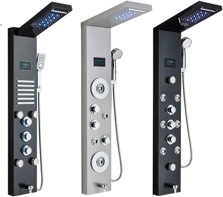 نمای کلی پنل دوش هوشمند PING مدل SmartHydro Touch