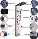 نورپردازی LED در پنل دوش هوشمند PING