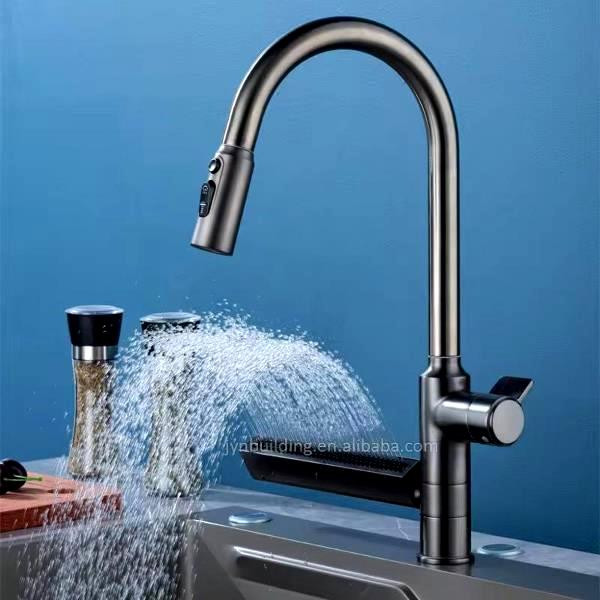 نمای بالا از دسته اهرمی برای تنظیم دقیق آب