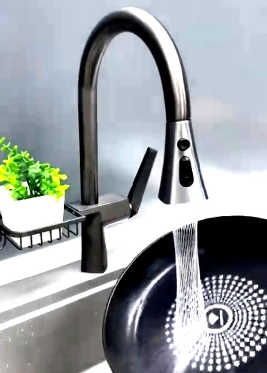 حالت پاشش دوشی شیر شاوری HuaDiao در سینک استیل