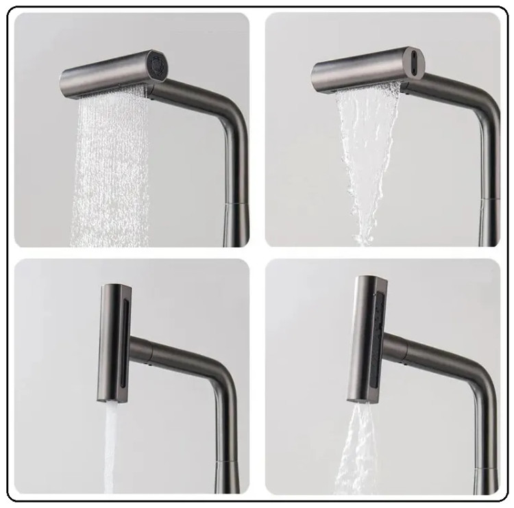 تصویر کامل شیر روشویی HuaDiao HD-405 در دکور مدرن