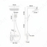 دوش حمام پیانویی سیتی مارکت با طراحی آلمانی و بدنه استیل ضد زنگ
