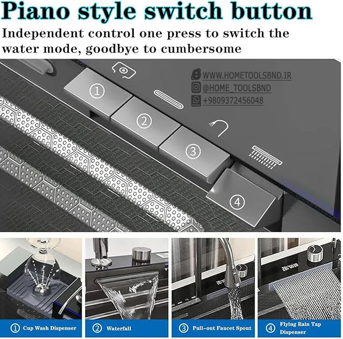 نمای داخلی بدنه تمام برنجی Smart Sink