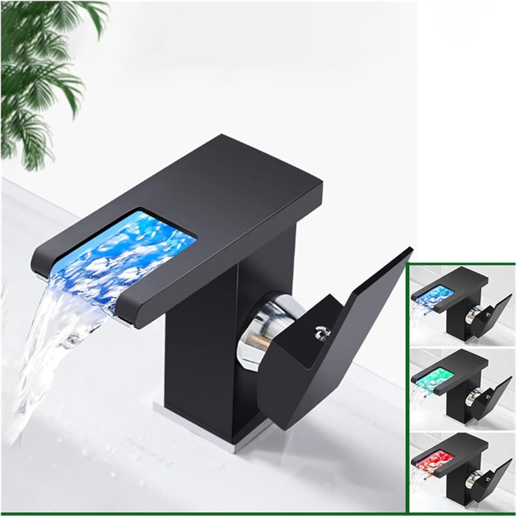 شیر روشویی هوادیائو در حالت نور آبی سرد