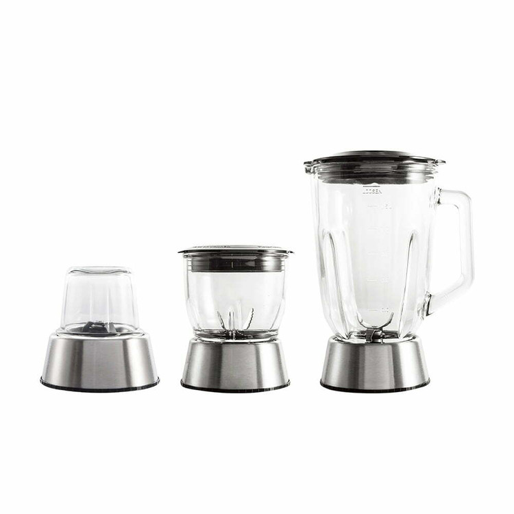 ظروف شیشهای خردکن، آسیاب و مخلوطکن همراه دستگاه