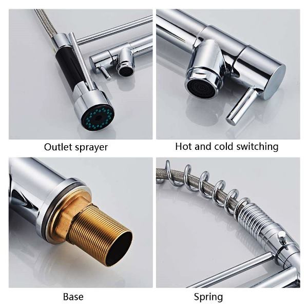 جزئیات ساخت شیر ظرفشویی صنعتی فنری هایشین مدل HS-D60