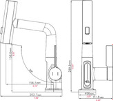 پک هوشمند شیرآلات سهتایی با نمایشگر دما