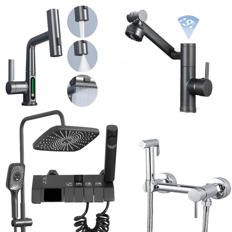 شیر ظرفشویی شاوری چهار حالته با LED