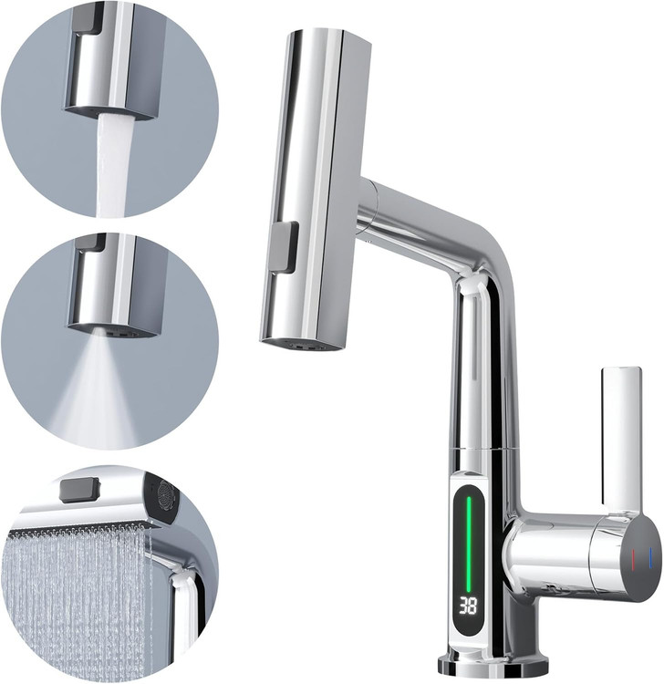 شیر روشویی هوشمند نمایشگردار دما