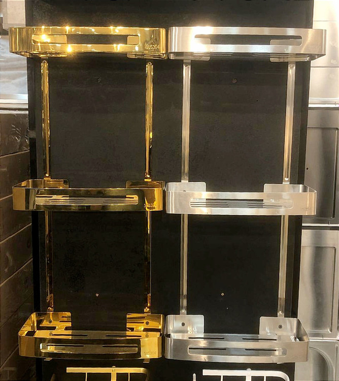 نصب آسان قفسه حمام SUS304 مدل «استیلین» روی دیوار