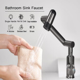 شیر روشویی 360 درجه Huadiao رنگ دودی با 6 حالت پاشش آب