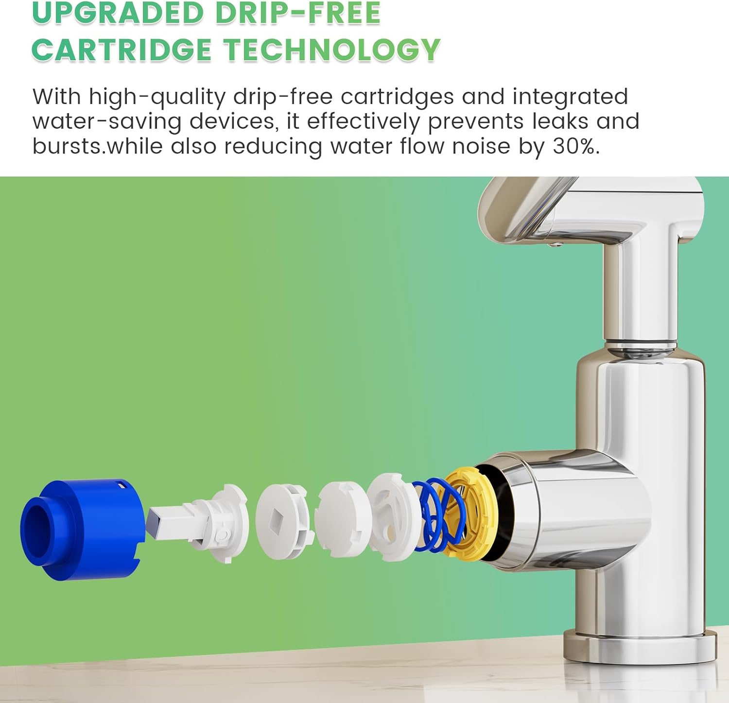 شیر روشویی 360 درجه Huadiao رنگ دودی با 6 حالت پاشش آب