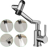 شیر روشویی 360 درجه Huadiao رنگ دودی با 6 حالت پاشش آب