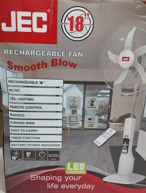 تایمر دیجیتال پنکه شارژی JEC