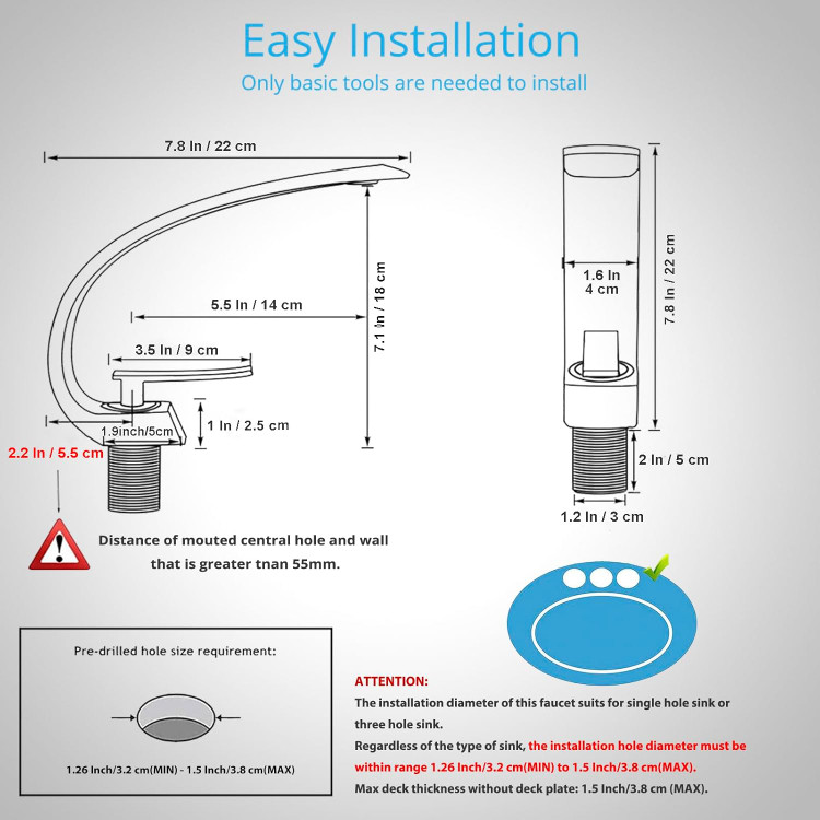 نمایی از تمامی قطعات و راهنمای نصب شیر Hyshin