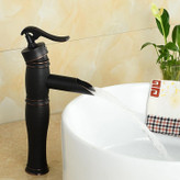 شیر روشویی لاکچری مشکی طلایی پایه بلند