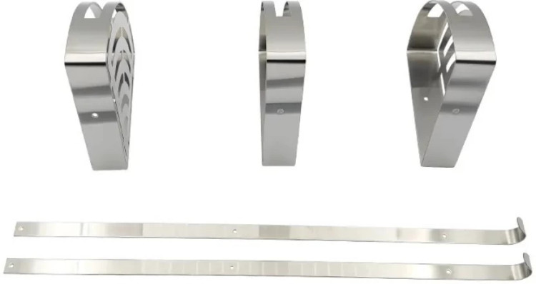 قفسه حمام استیل ضد زنگ با میله محافظ وسایل