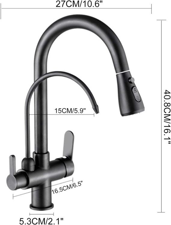 شیر ظرفشویی آکواپلاس با قابلیت اتصال به دستگاه تصفیه آب خانگی