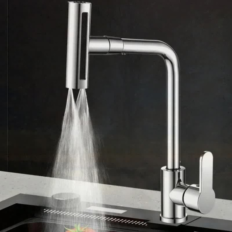 شیر ظرفشویی HuaDiao 407 چهار حالته مشکی
