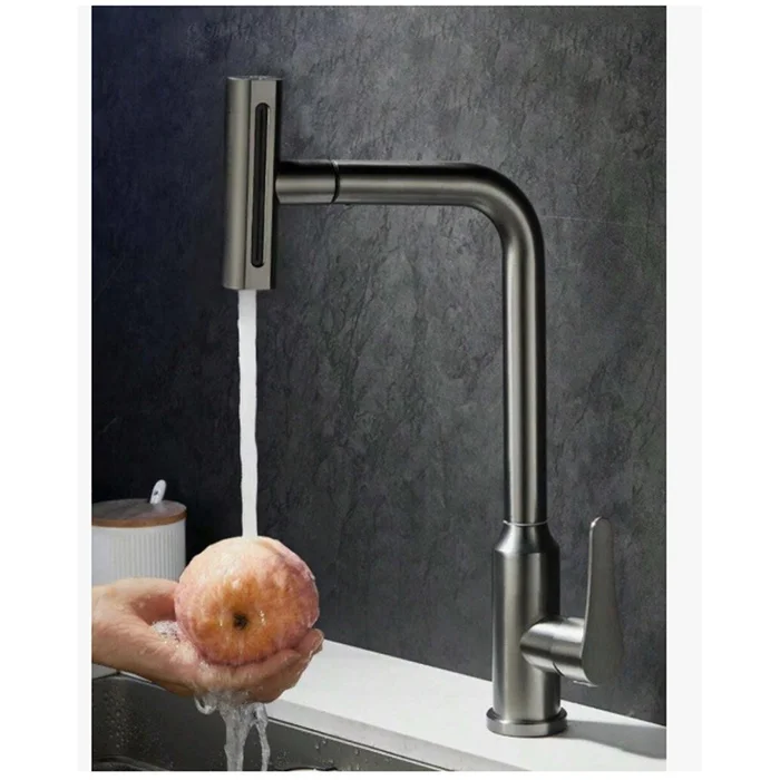 «نمای کاربردی شیر شاوری HuaDiao در سینک آشپزخانه»