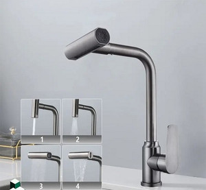 نمای نزدیک پاشش چند حالته شیر شاوری HuaDiao 407