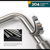 نمای نزدیک پاشش چند حالته شیر شاوری HuaDiao 407