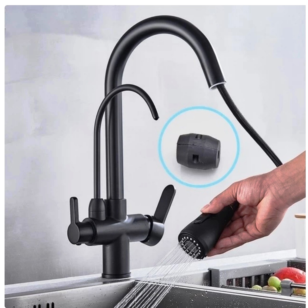 نمای جانبی شیر ظرفشویی دومنظوره