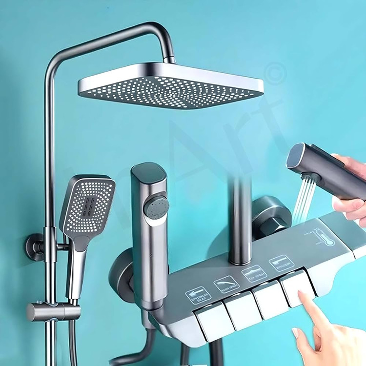 نمای نزدیک بدنه ضد زنگ دوش حمام هایشین