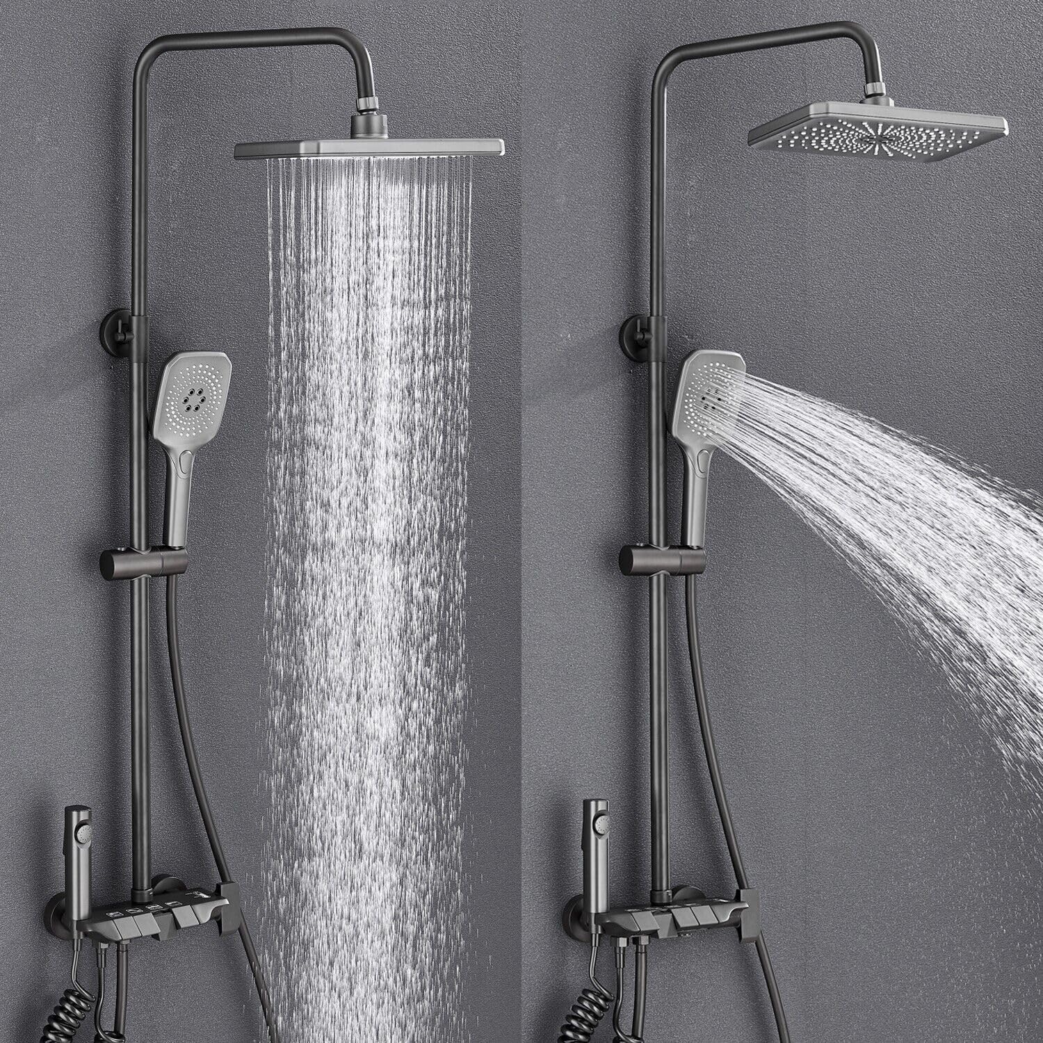 پک اقتصادی حمام شامل دوش پیانویی، جا حوله و شیرآلات