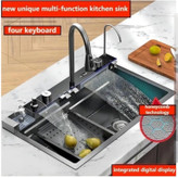 سینی میوهشور و آبکشی متحرک در سینک پیانویی 5 کلید