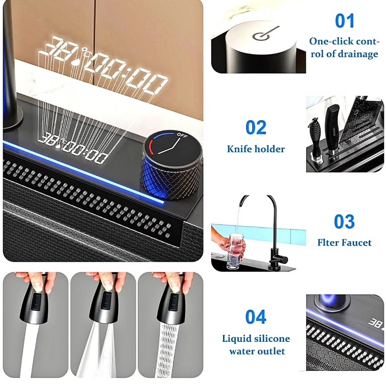 سینک تاچ‌دار دیجیتال مناسب آشپزخانه مدرن