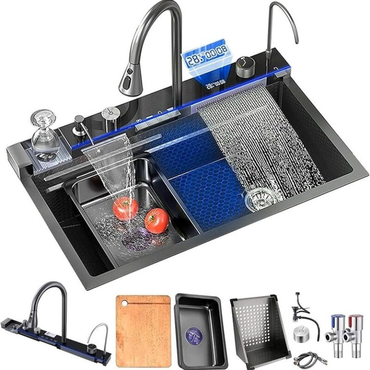 عکس سینک ظرفشویی هوشمند پیانویی ۷ کلید HuaDiao