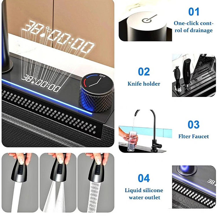 سینک مدرن پیانویی HuaDiao