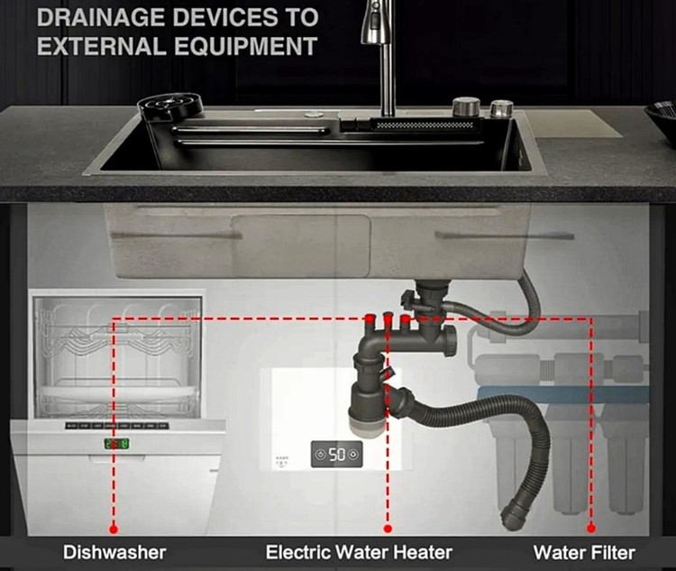 سینک هوشمند آشپزخانه دودی
