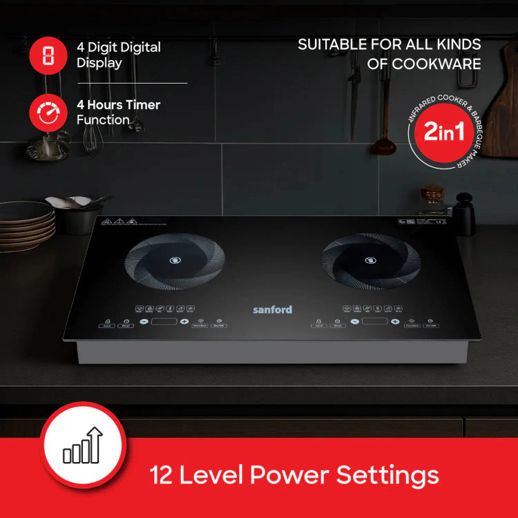 اجاق برقی Sanford دو شعله دیجیتال