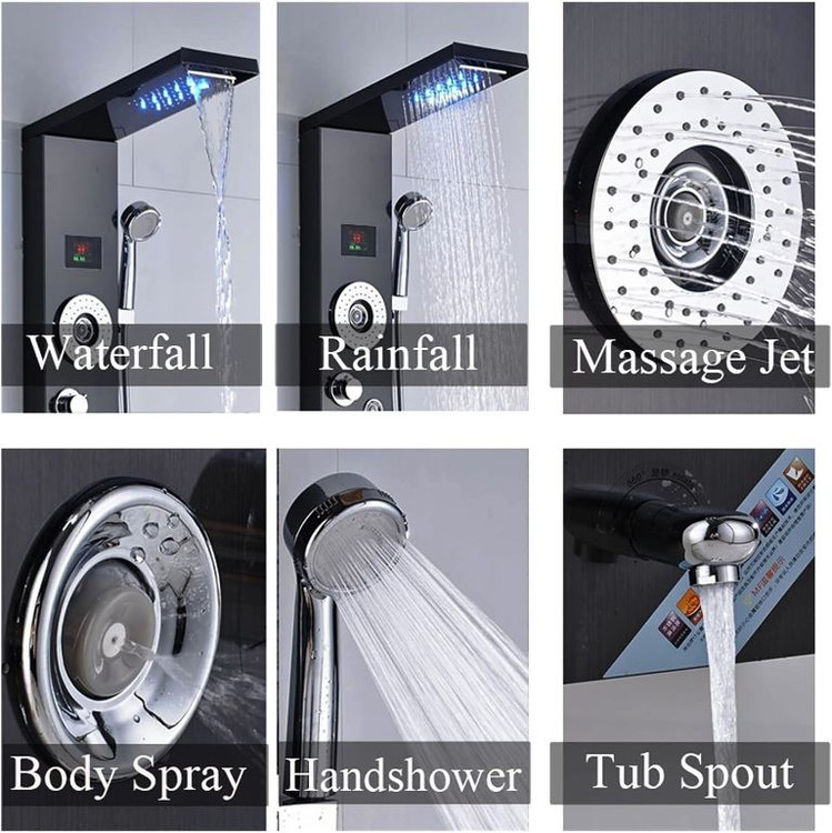 نصب آسان پنل دوش SmartHydro Touch روی دیوار