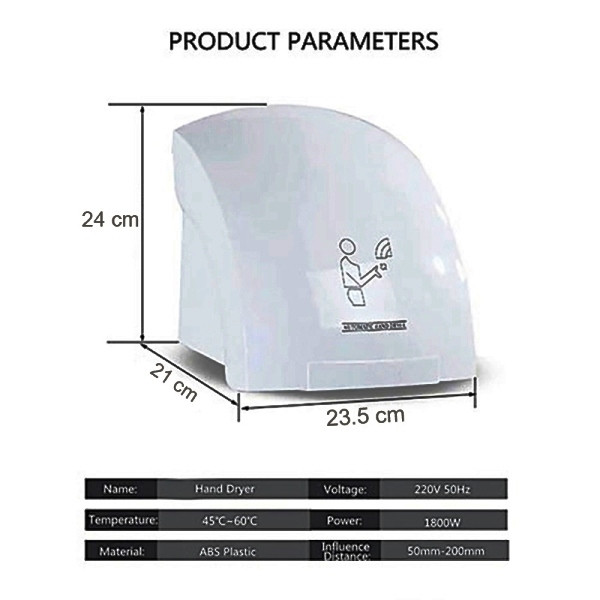 بدنه استیل ضد زنگ دست خشک کن BIRIMIKS