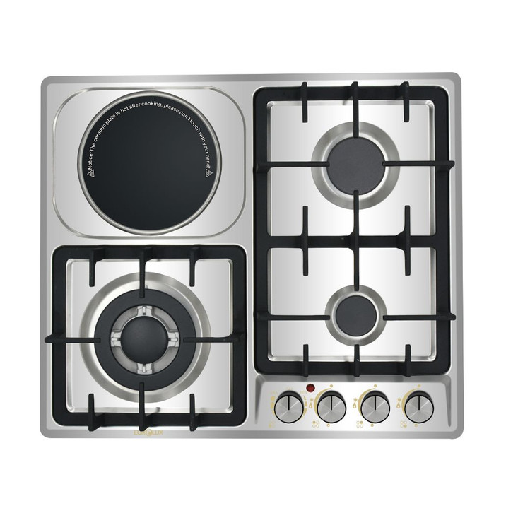 صفحه گاز رومیزی Eurolux EU-GH3633GSN با شعله وک